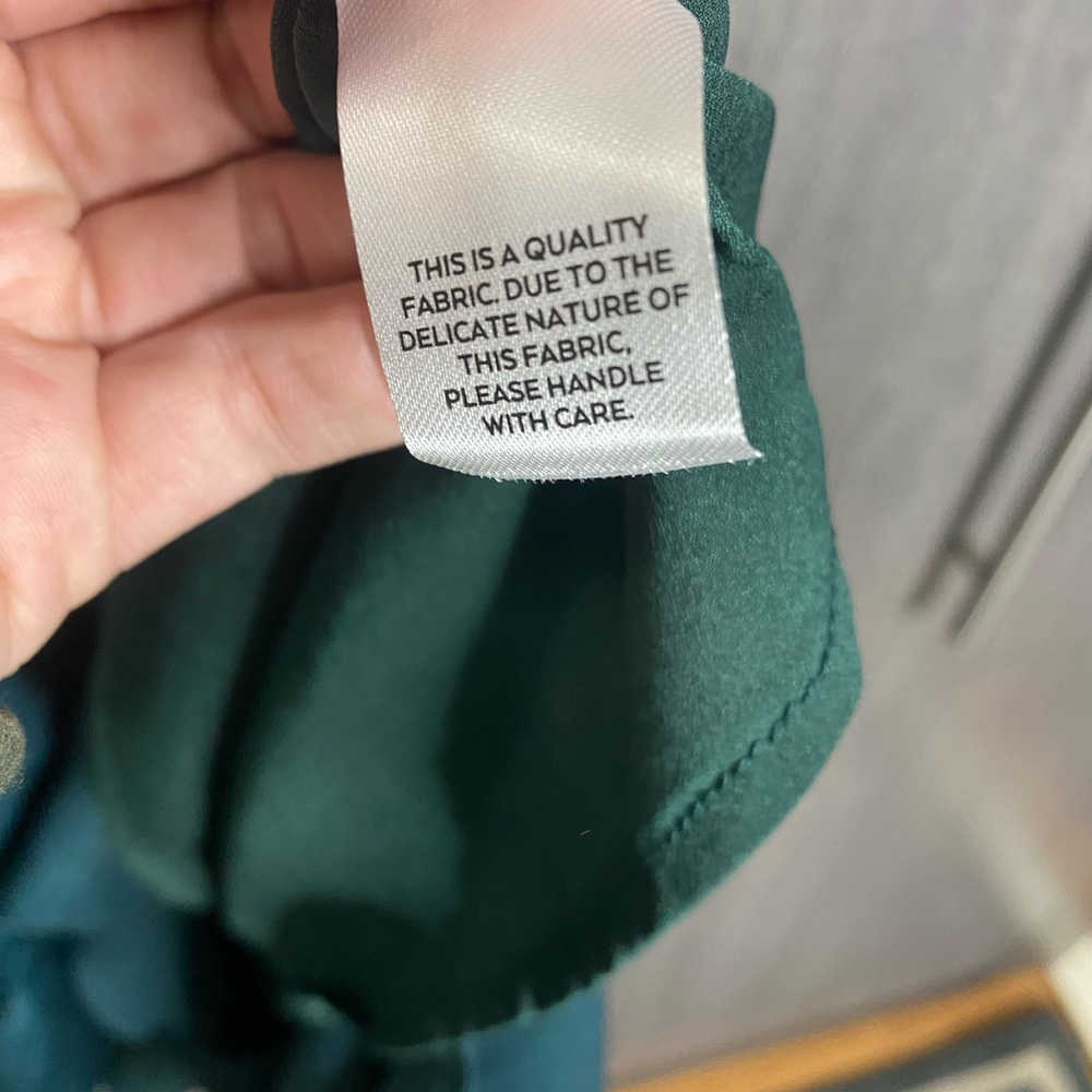 NWT Lulus Wrapped Up In Love Dark Green Satin Faux-Wrap Midi Dress Women's M - Picture 9 of 10